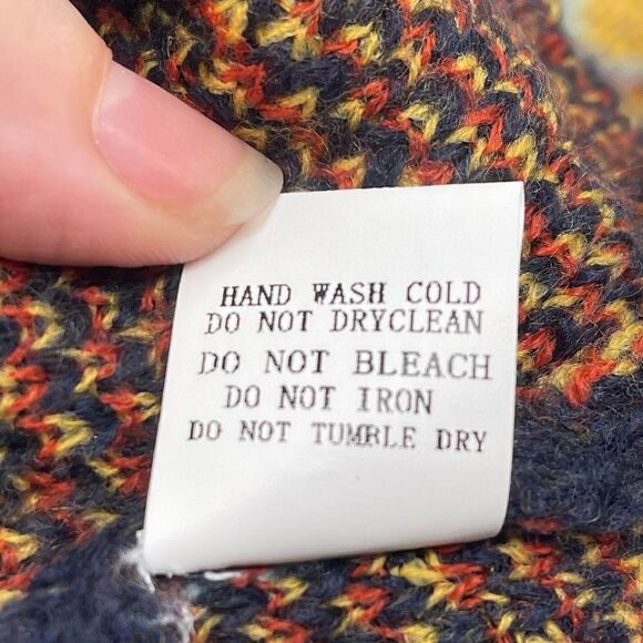 Davi & Dani Womens Animal Print Sweater Balloon Long Sleeve  Blue Yellow 2XL - Picture 5 of 10